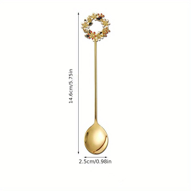 Set of 4 Stainless Steel Cutlery Pieces Gift Box Coffee Dessert Tea Spoons