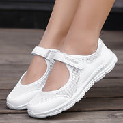 Women's Mesh Sneakers Casual Breathable Walking Shoes with Ankle Strap