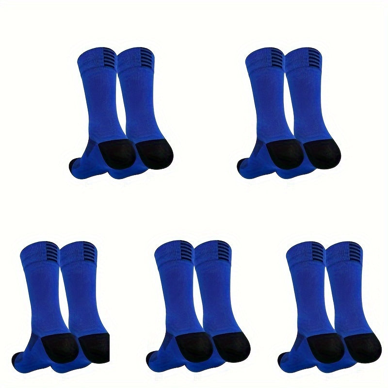 Unisex Cycling Compression Socks Breathable Elastic for Outdoor Sports Running 5 Pairs