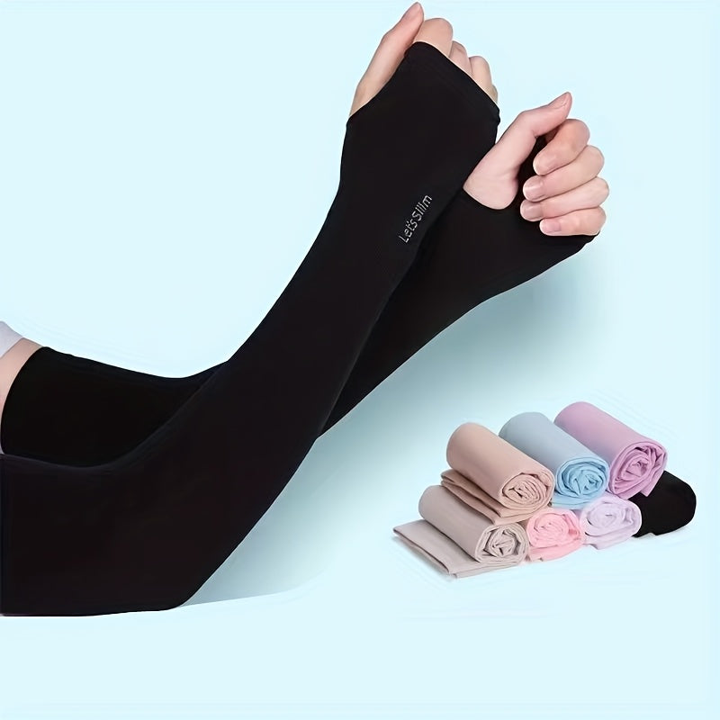 Manga de hielo para hombres y mujeres, manga de verano para motociclistas, funda delgada de tela