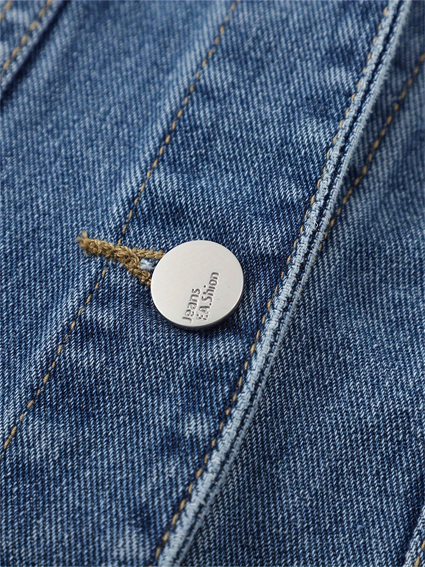 Plus-Size Pearl Beaded Denim Vest Ripped Sleeveless Jean Jacket for Spring Fall Light Blue