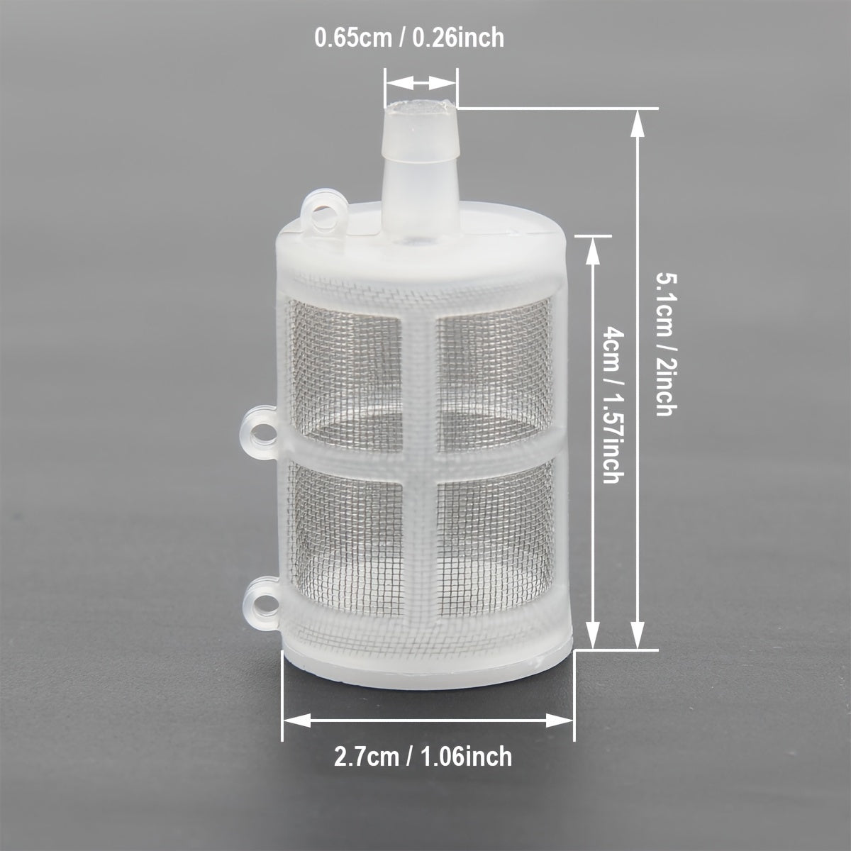 80 Mesh suzib turgan dip tube filtri, uy pivo tayyorlash uchun, 1/4 dyuymli shlang Barb