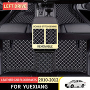 Car Floor Mat Set for Sedan PU Leather Luxury Easy to Clean Durable