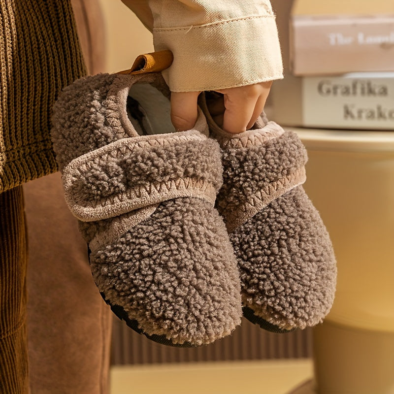 Kids' Winter Cotton Slippers for Boys and Girls Non-Slip Indoor Shoes Warm Cozy Toddler Baby