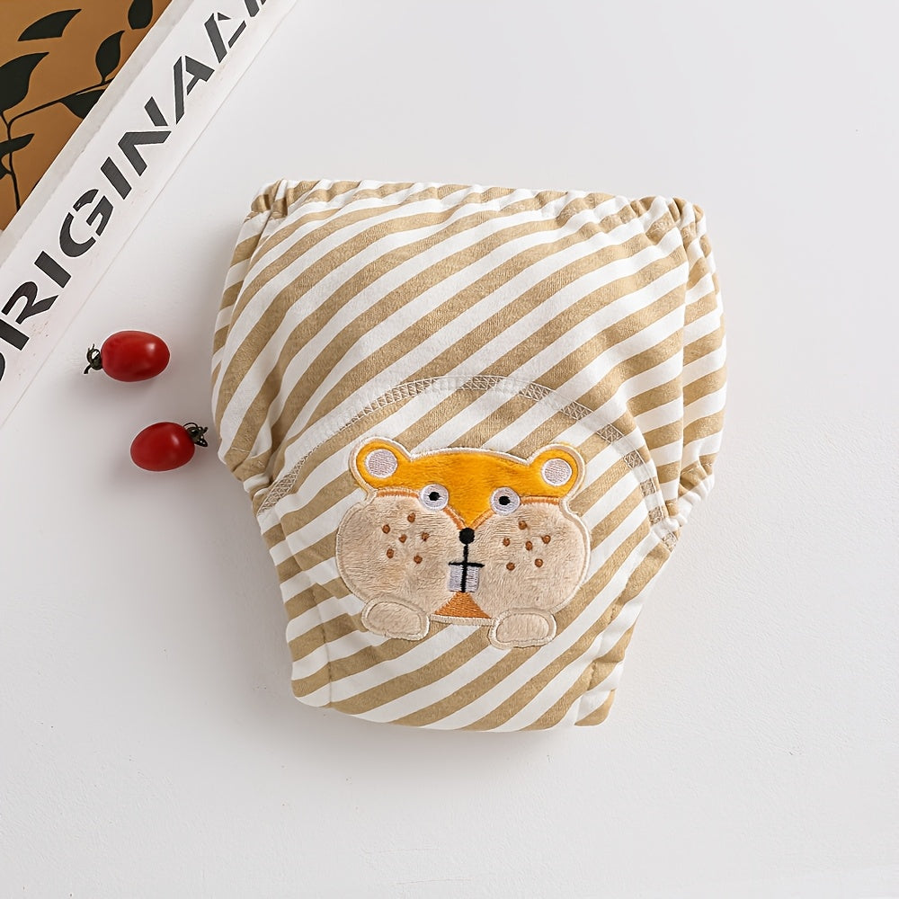 Kids Waterproof Reusable Training Pants with Groundhog Print and Absorbent Gauze