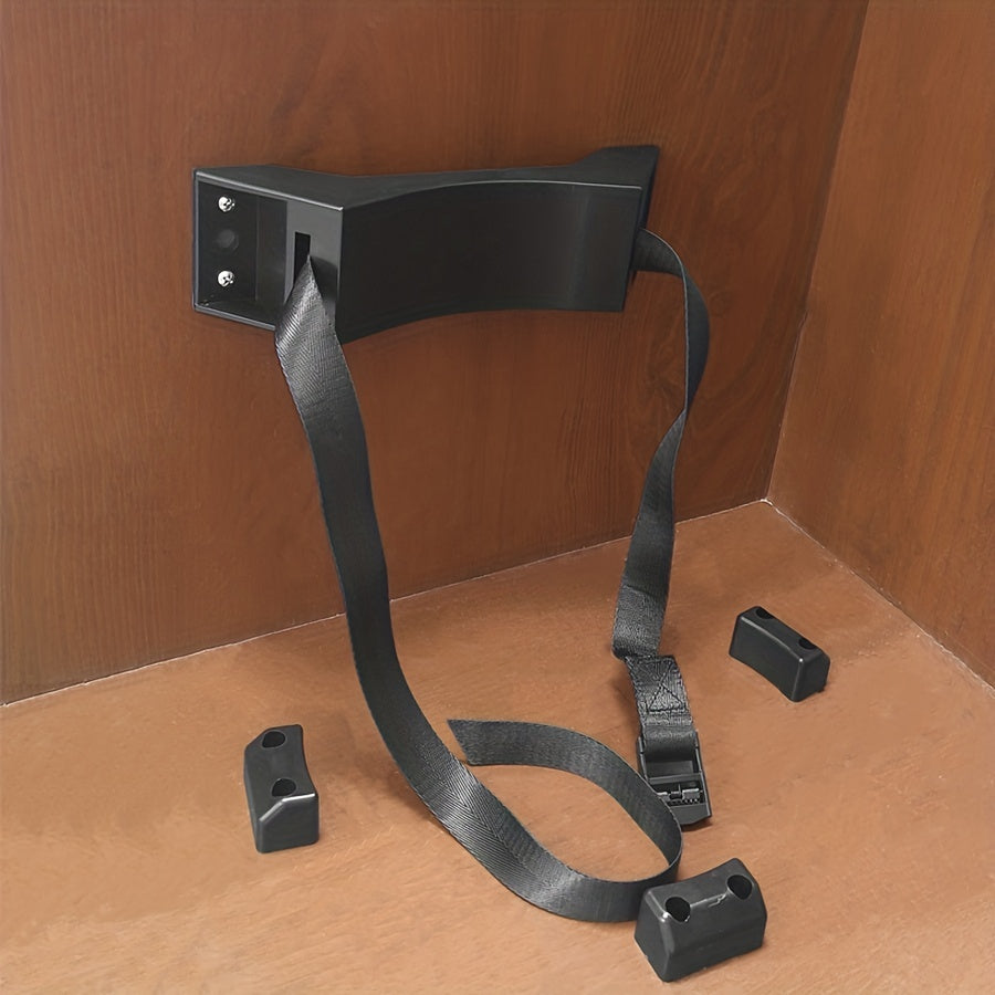 Soporte de montaje para tanque de propano RV, duradero, de ABS, azul y negro, para remolques de viaje