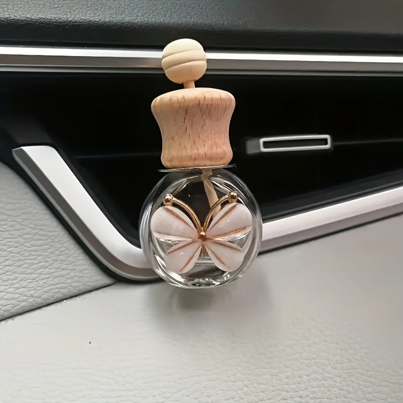 Car Decor Reusable Glass Bottle Essential Oil Diffuser Decorative Empty Bottle