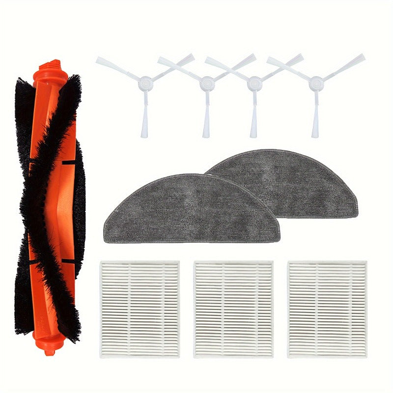 Robot Vacuum Replacement Parts Kit Includes Main Brush Side Brushes Filters Mop Cloths Floor Attachment Set