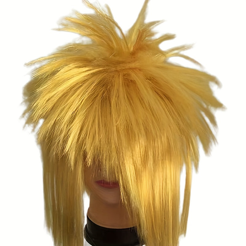 Short Straight Wig for Cosplay and Halloween Synthetic Hair Easy Wear