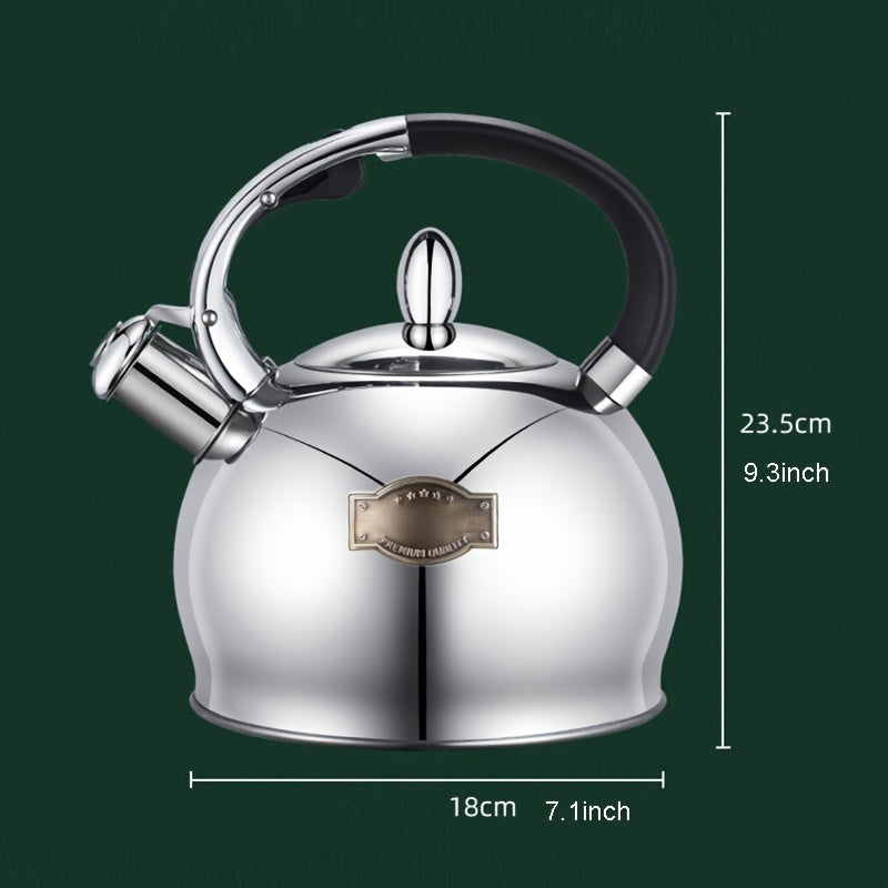 Large Capacity Stainless Steel Kettle 3L Whistling Tea Pot for Gas and Induction Stoves