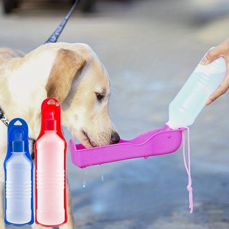 Dog Water Bottle 250ml 500ml Foldable Plastic Portable Outdoor Water Dispenser