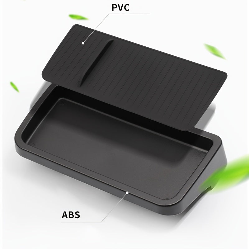 Interior Storage Box for Car Rear Center Console Tray Black Durable Material