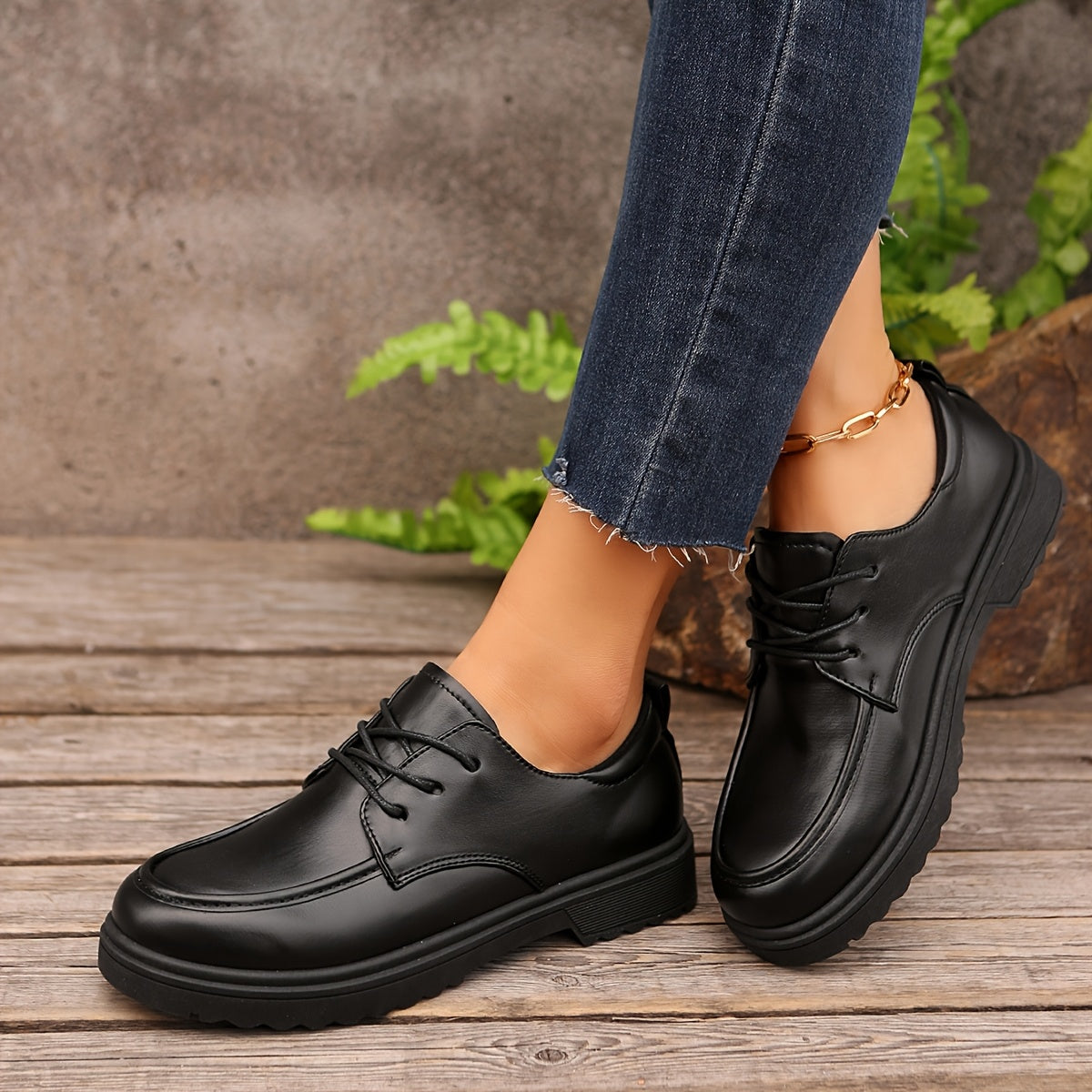 Men's Matte Leather Lace-Up Dress Shoes Casual Formal Non-Slip Penny Loafers