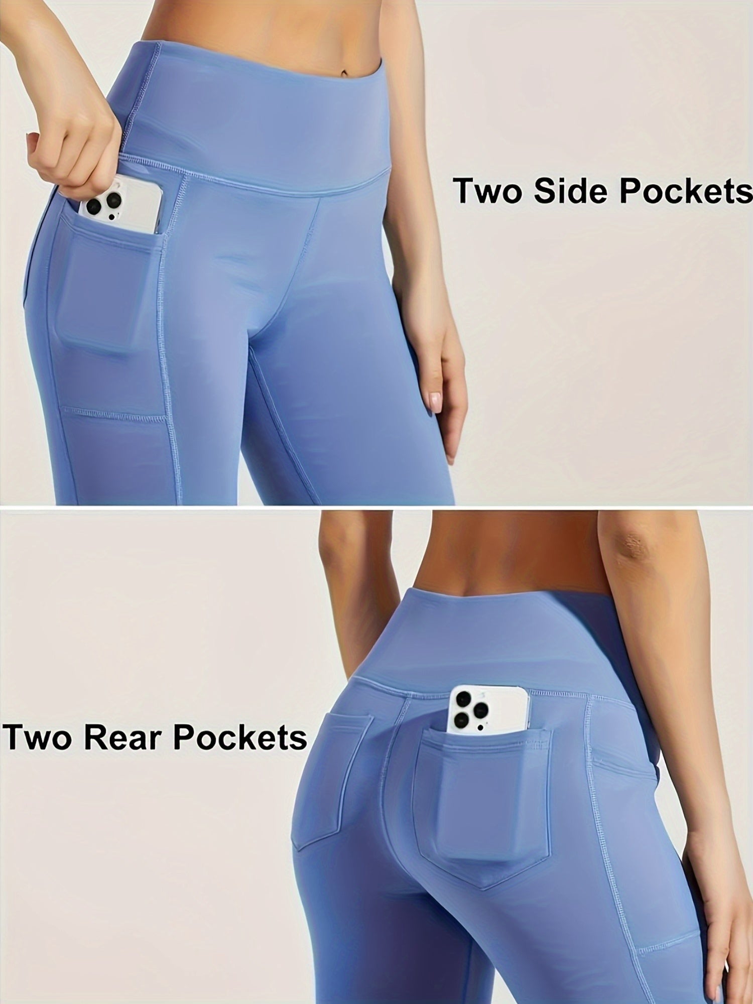 Ayollar uchun katta o'lchamdagi yoga shimlar, cho'ntaklar bilan, yuqori bel, kengaytirilgan faol kiyim