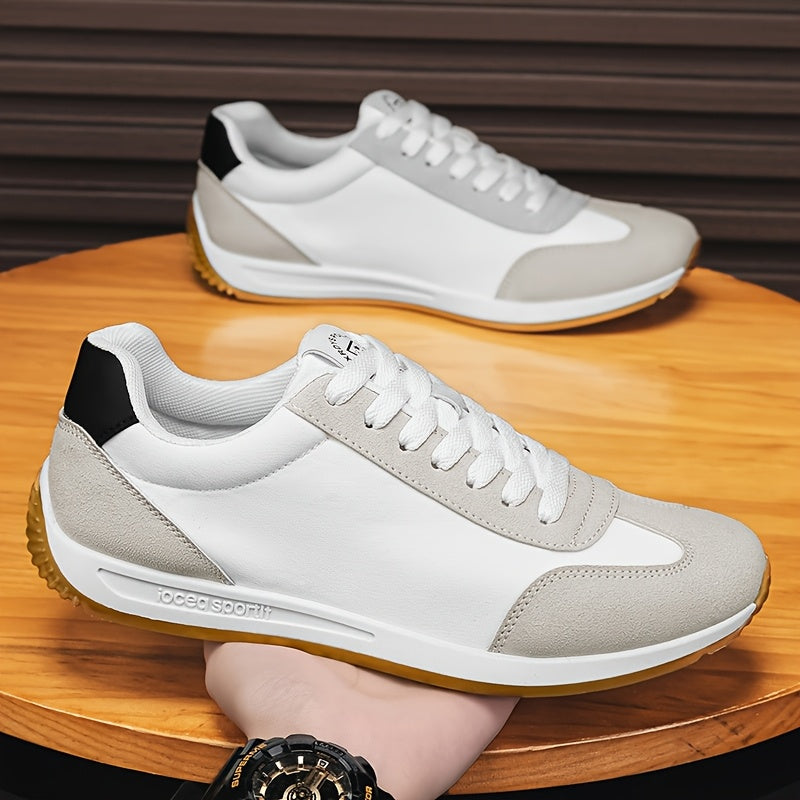 Men's Breathable Odor-Resistant Microfiber Sneakers for Running and Casual Wear