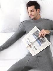 Men's Multicolored Thermal Underwear Set Long Sleeve Pajama Pants Fall Winter