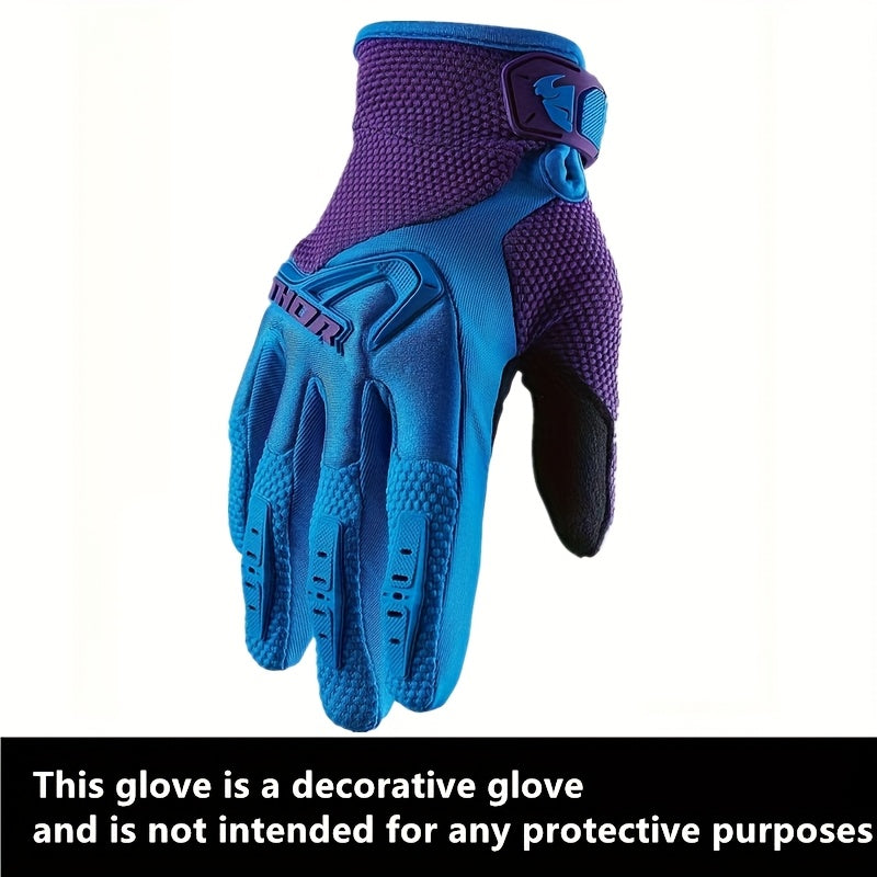 Мужские и женские мотоперчатки с полным пальцем из синтетической кожи для езды на открытом воздухе