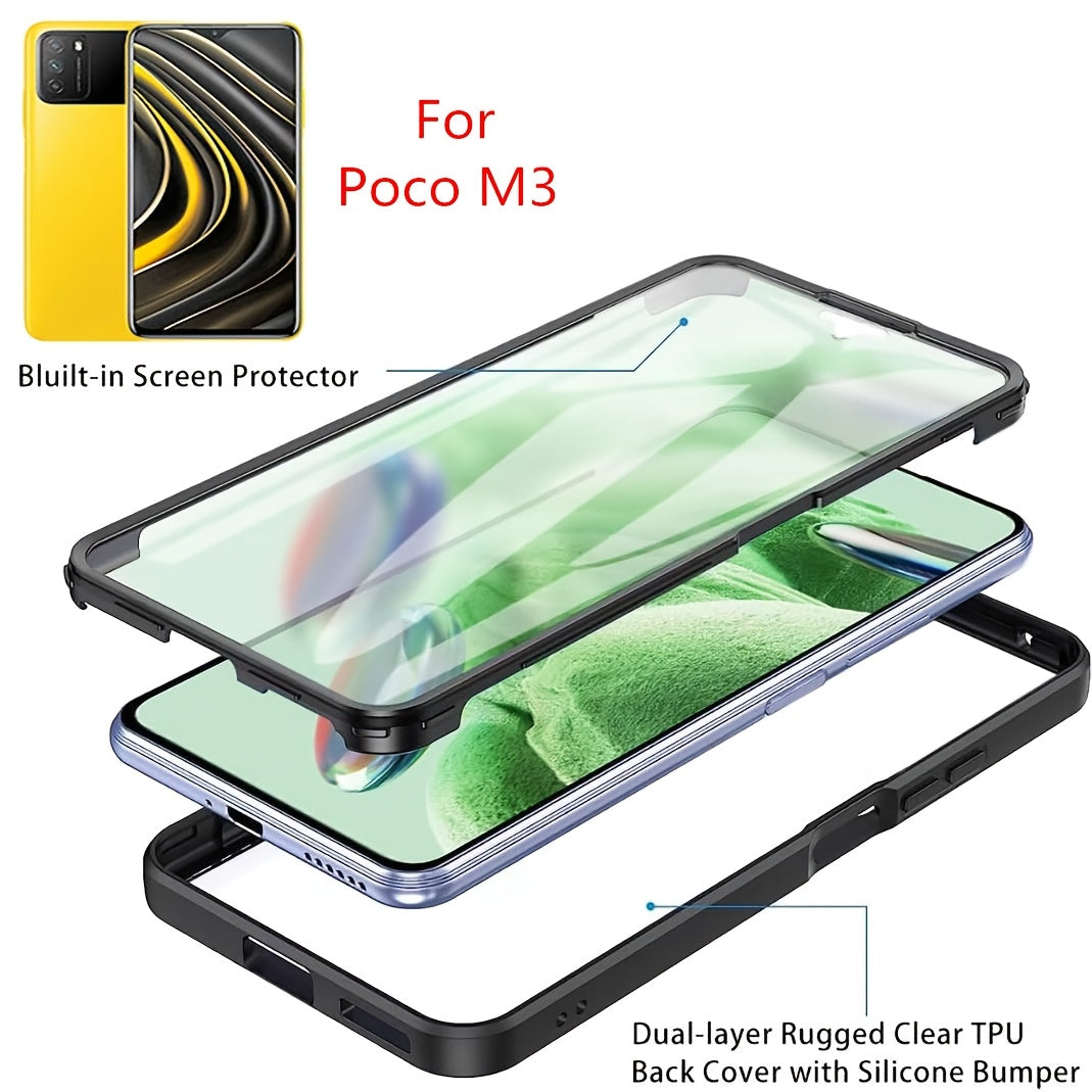 360 Full Body Shockproof Phone Case for Xiaomi POCO Series with Built-in Screen Protector