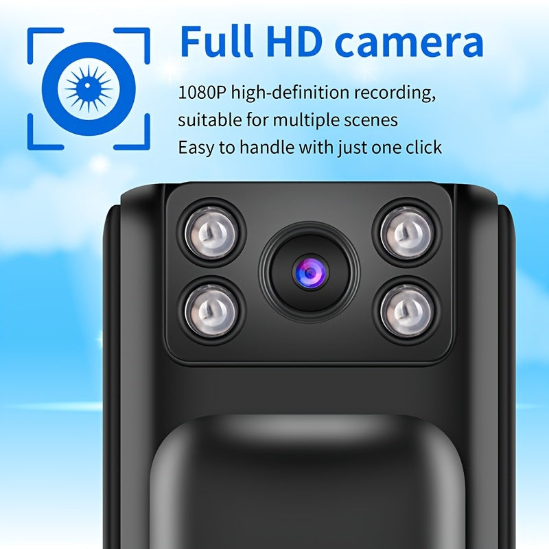 1080P Wearable Body Camera with Night Vision Voice Recorder Action Camera for Sports and Cycling