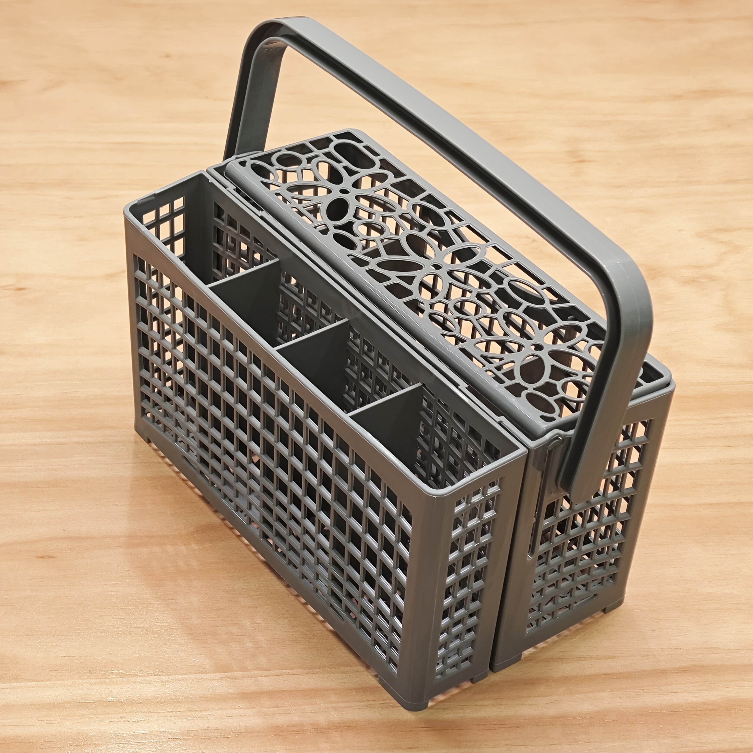 Корзина для столовых приборов для посудомоечной машины, прочный пластик, с несколькими отделениями, легко устанавливается