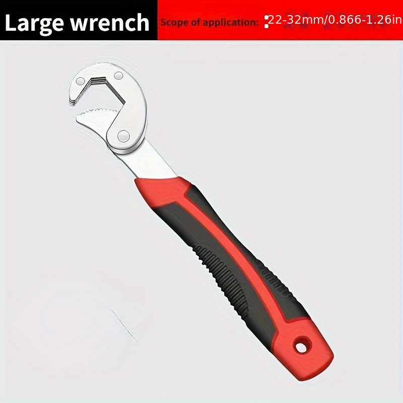 Universal Adjustable Wrench Stainless Steel Non-Slip Grip Open-End Tool