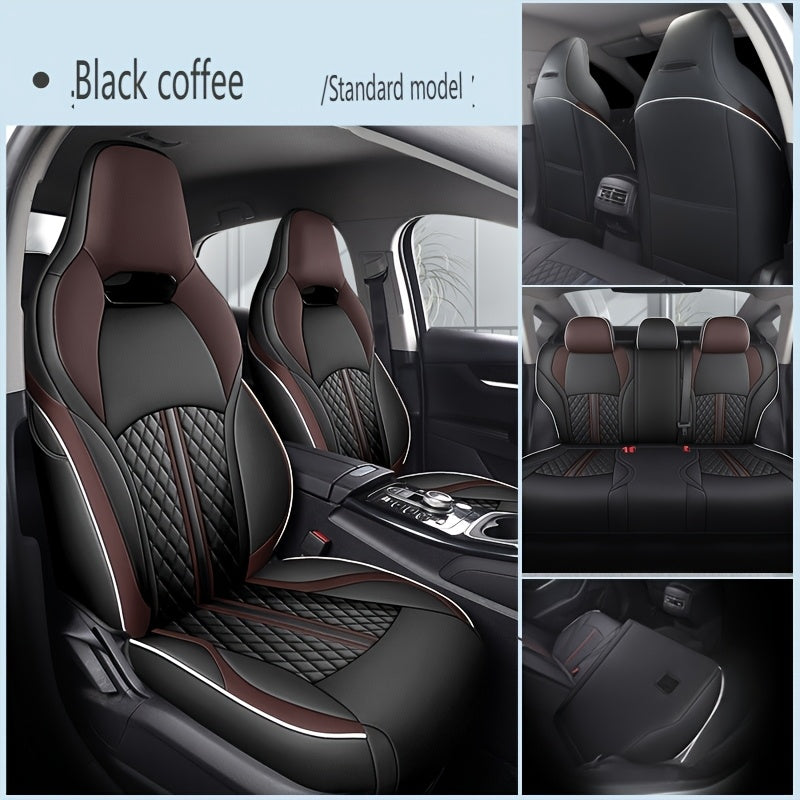 Чехол на автомобильное сиденье из искусственной кожи на пять человек, водонепроницаемый, дышащий, прочный