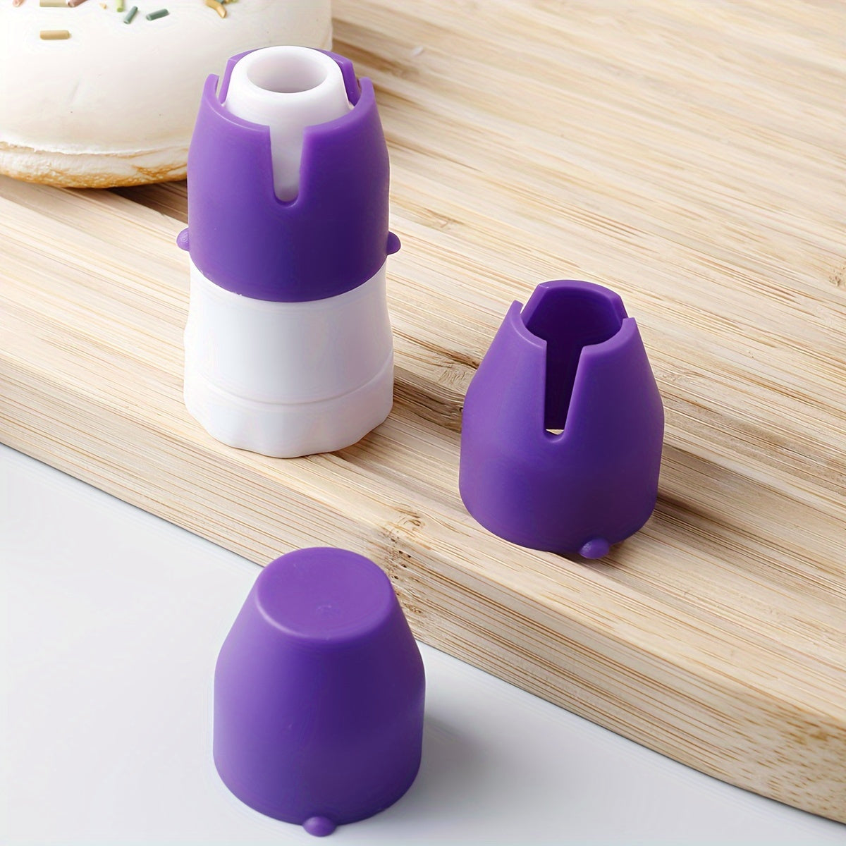 Set of 4 Multi-Functional Piping Nozzles for Cake Decorating and Cookies