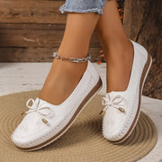 Women's Animal Print Slip-On Ballet Flats with Ankle Strap