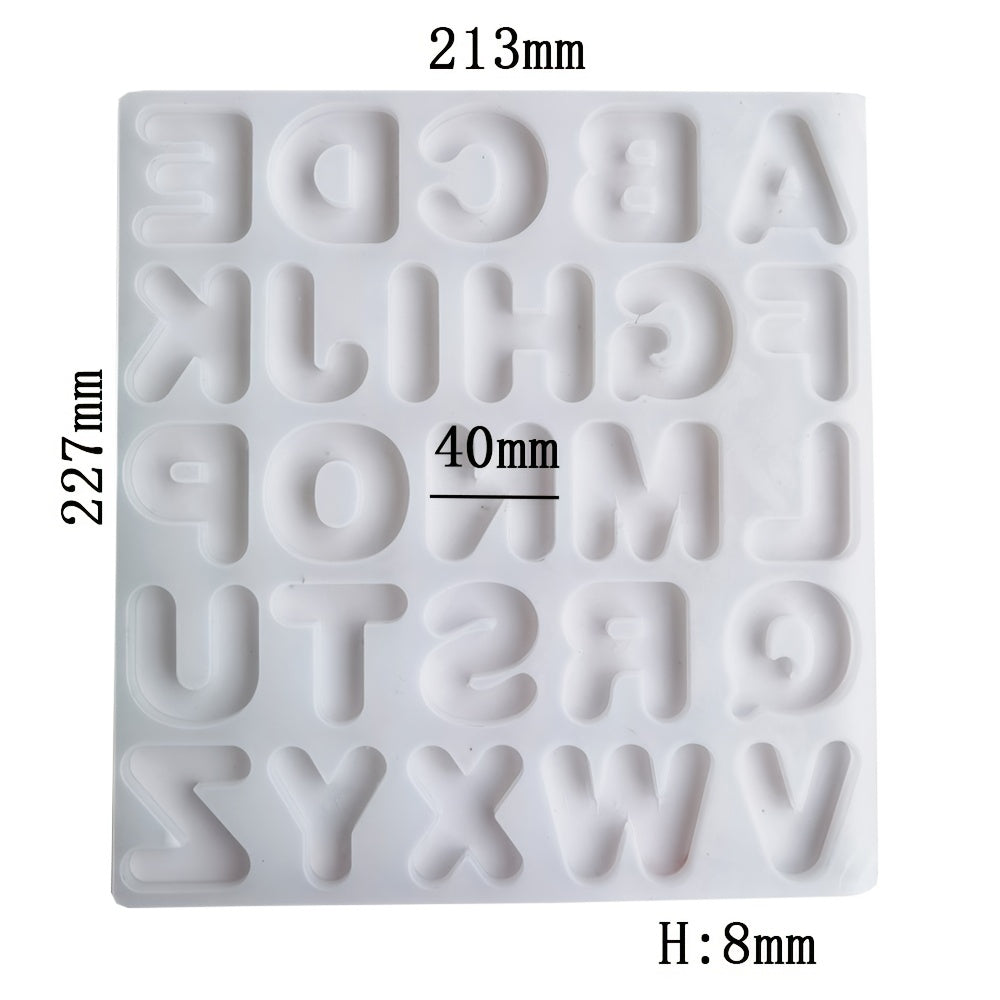 Silicone Alphabet Cake Mold 26 Letters for Chocolate Ice Candy Baking Tool