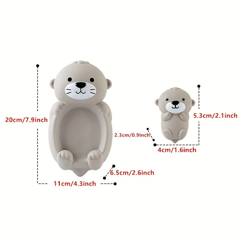 Educational Animal Floating Bath Toys Set for Kids Water Play No Batteries Grey Plastic