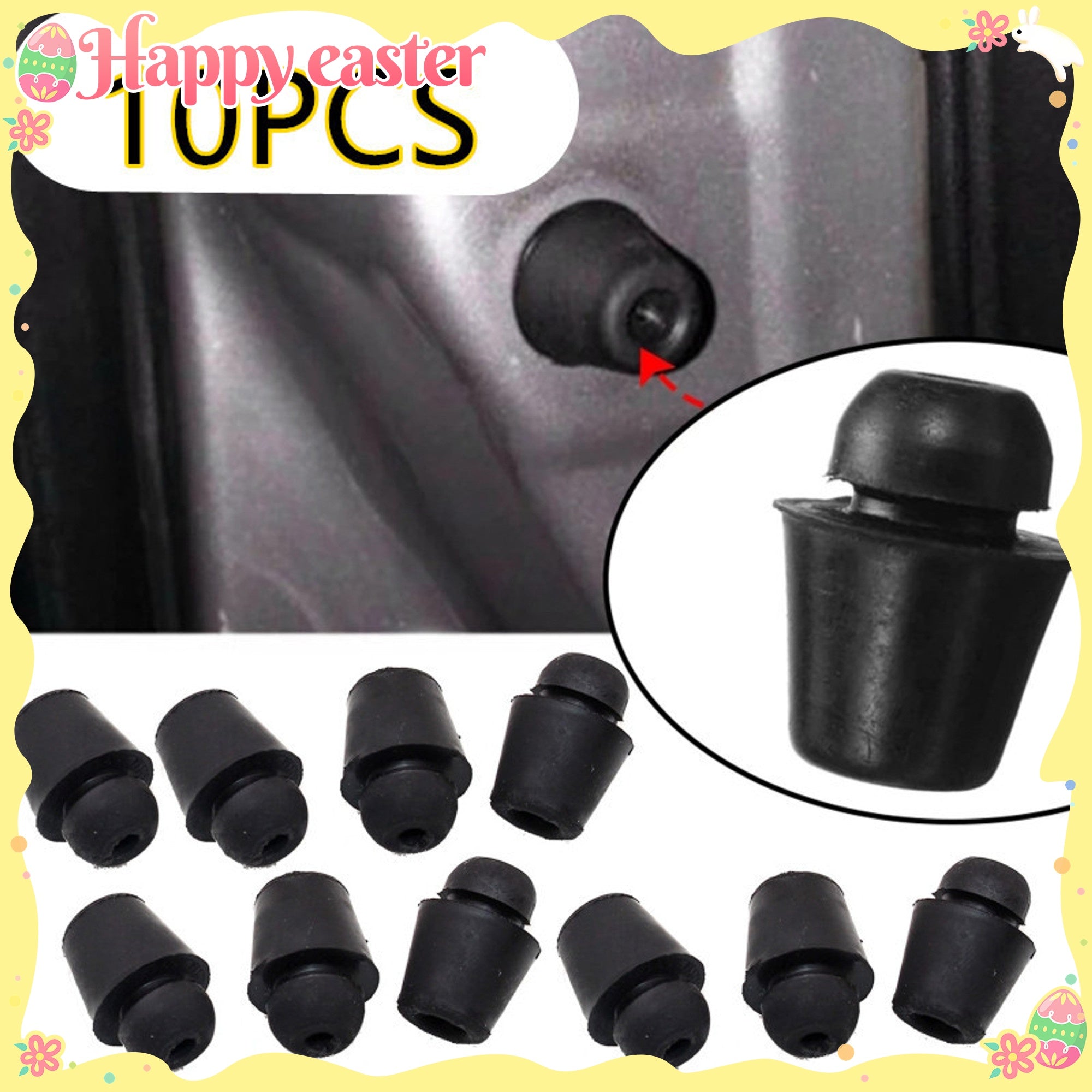 10 шт. черных резиновых буферных блоков для дверей, амортизаторы, фитинги