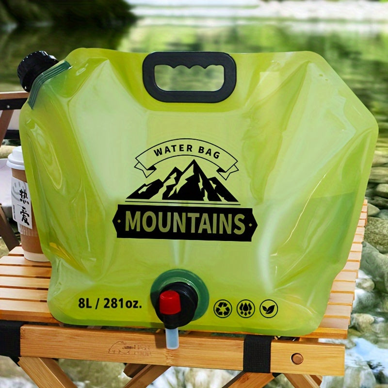 7.99L Collapsible Water Container with Spigot for Camping Hiking Travel and All-Terrain Vehicles