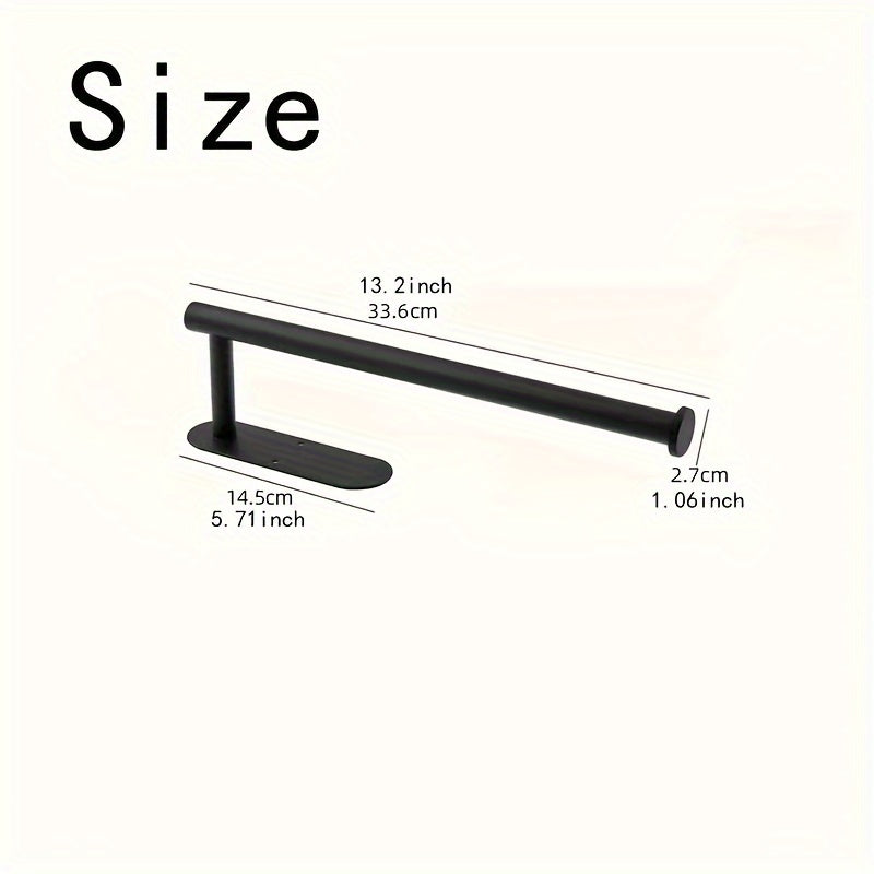 Soporte de toallas de papel sin perforaciones para ahorro de espacio para almacenamiento en cocina y baño