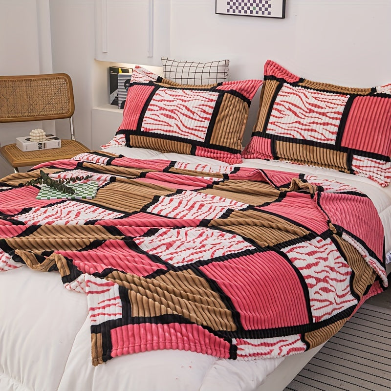 Har mavsum uchun vintage dizayni bilan qulay plaid yostiqchalari va mashina bilan yuviladigan