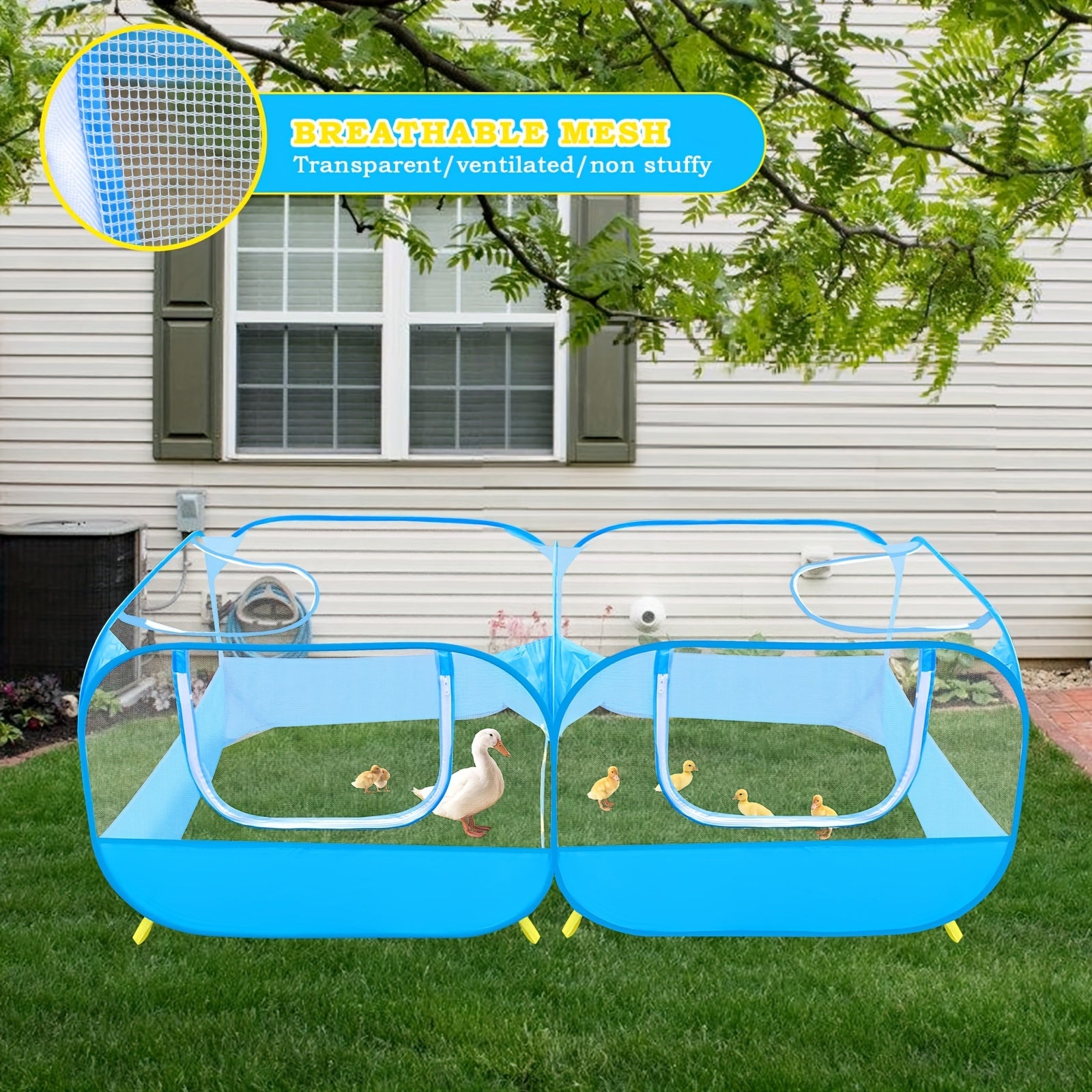 Складной дышащий вольер для домашних животных с прозрачной сеткой для крупных кур