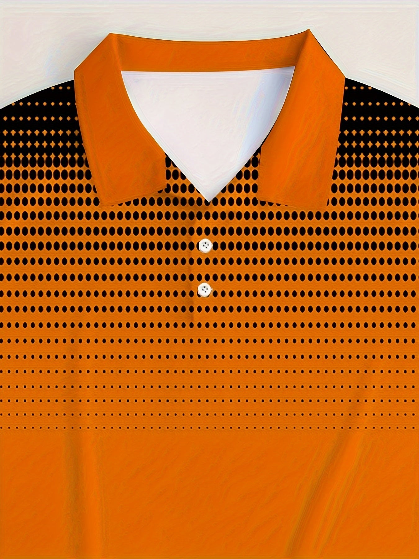 Men's Plus Size Polo Shirt with Polka Dot 3D Print Knit Fabric Short Sleeve Casual