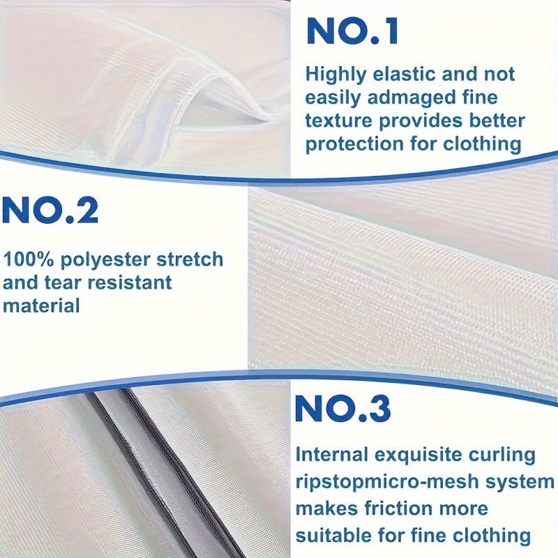 Mesh Laundry Bags Set in Various Sizes with Durable Zippers for Delicates and Travel