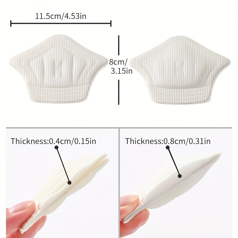 3 Pairs Heel Cushion Pads Trim-to-Fit Textured Fabric Heel Protectors for Sneakers