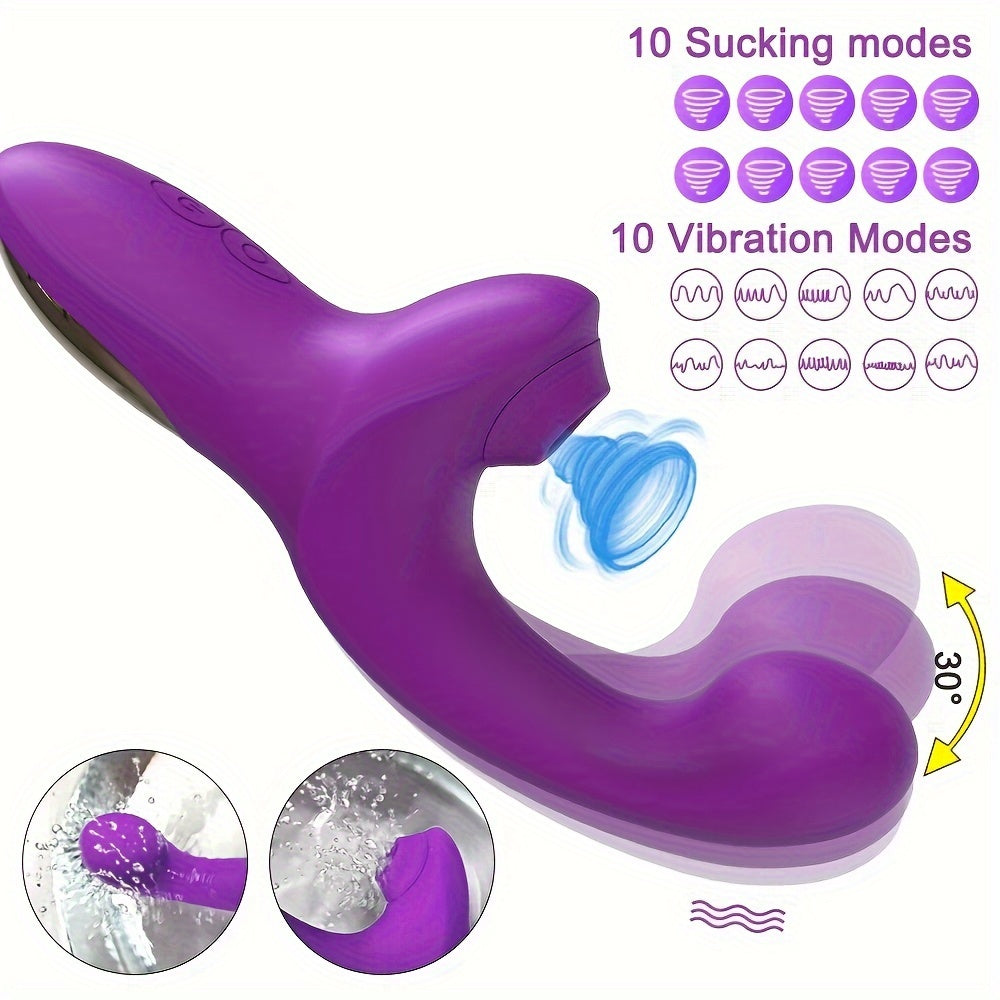 Female Silicone Clitoral Vibrator with 20 Stimulation Modes and Waterproof Design