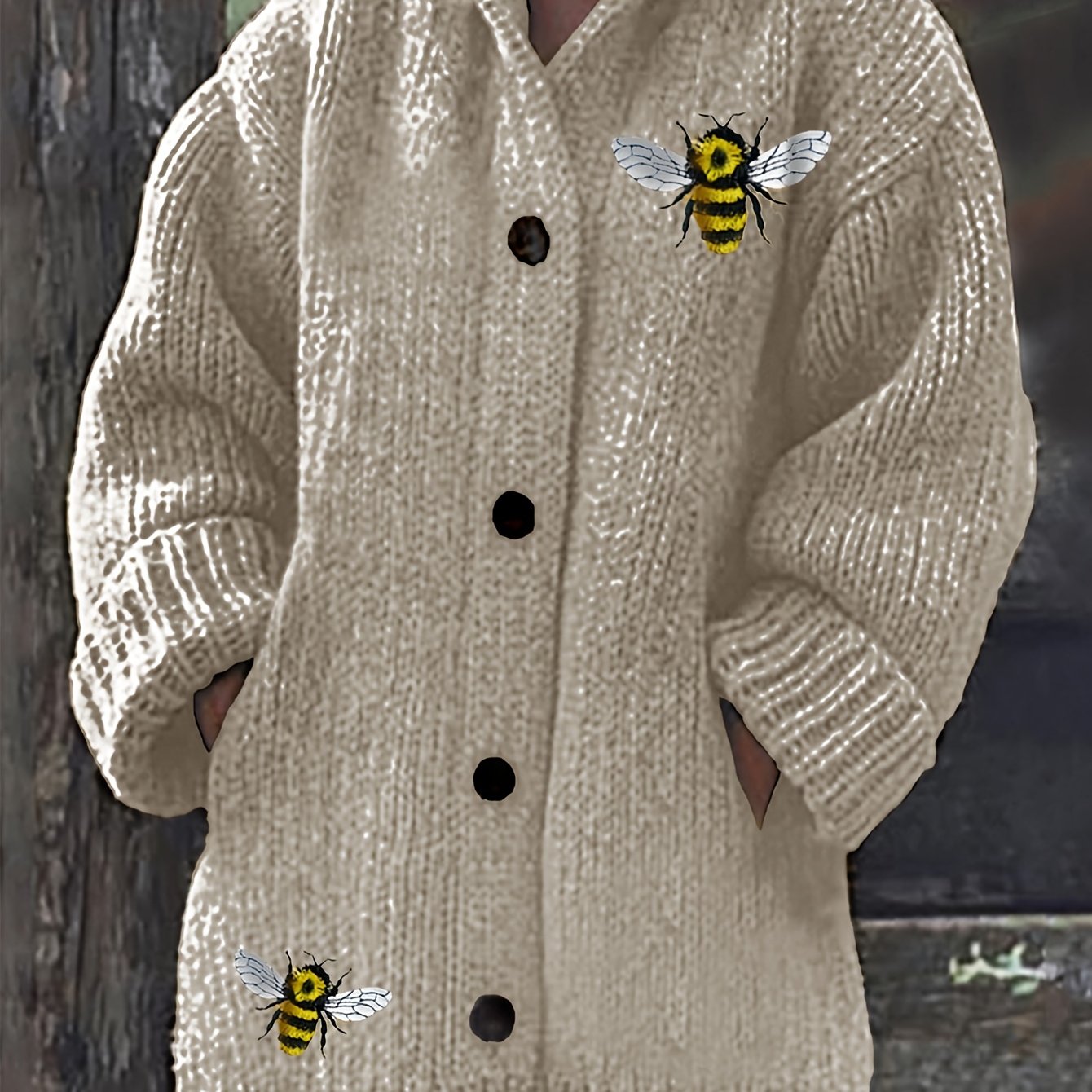 Women's Knitted Hooded Cardigan Plus Size Casual Autumn Winter Fashion