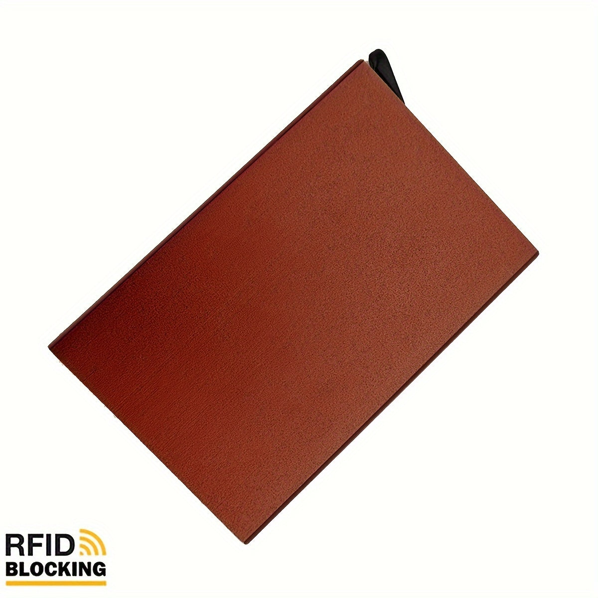 Мужской алюминиевый держатель для RFID-карт с автоматической выдвижной и съемной конструкцией, черный