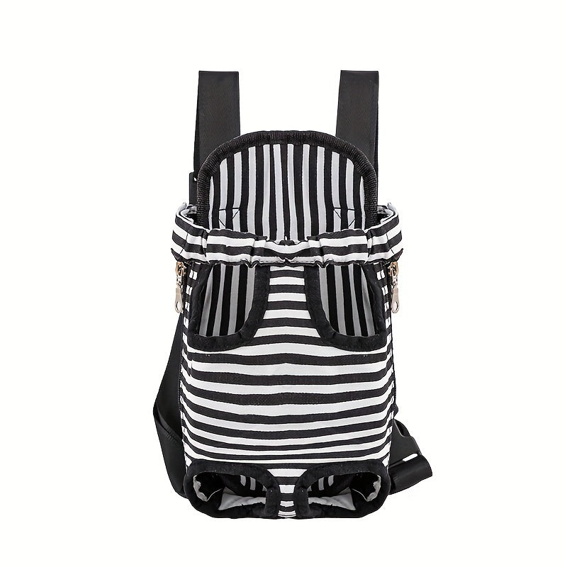 Adjustable Pet Carrier Backpack for Small to Medium Dogs and Cats Polyester with Shoulder Pad