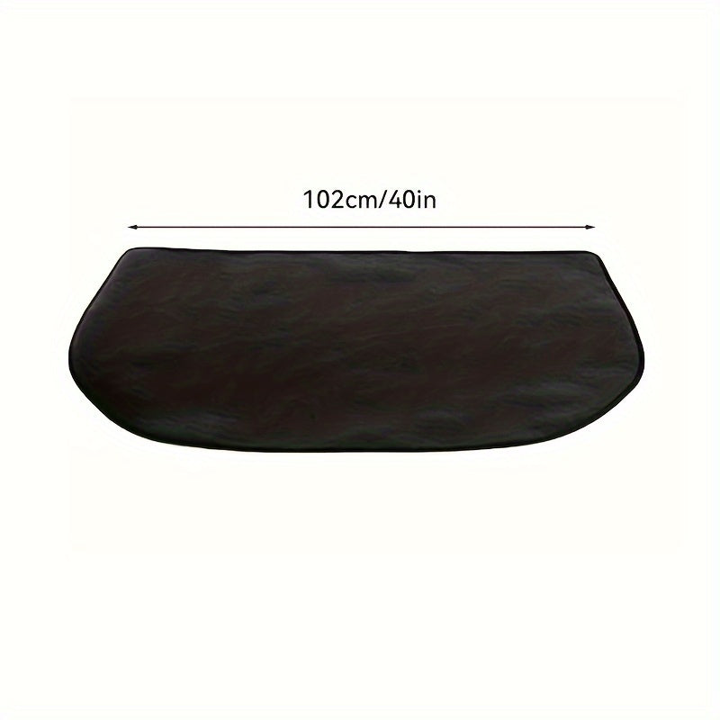 Fireplace Mat Heat-Resistant Double-Layer Glass Fiber Silicone Large Rounded Corner Safety Tool