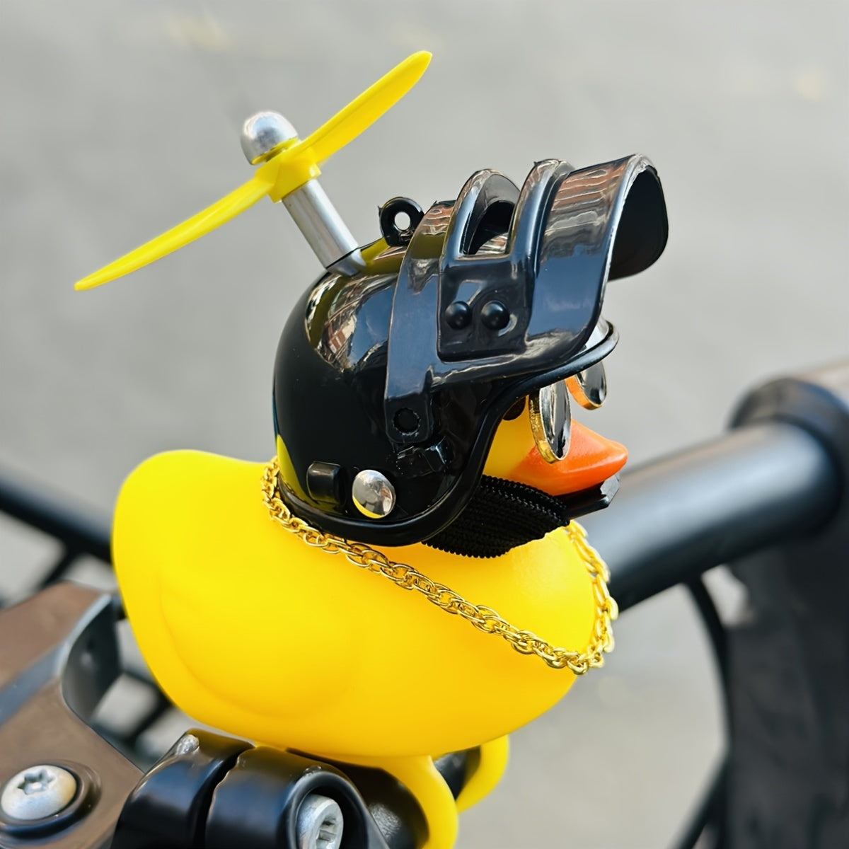 Motorcycle Bicycle Dashboard Decor PVC Windbreaking Duck Helmet Glasses