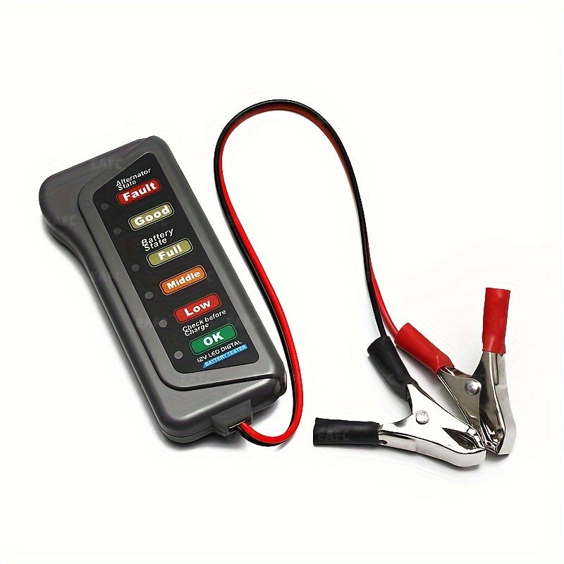 Digital Car Motorcycle Battery Tester with LED Display Auto Repair Tool