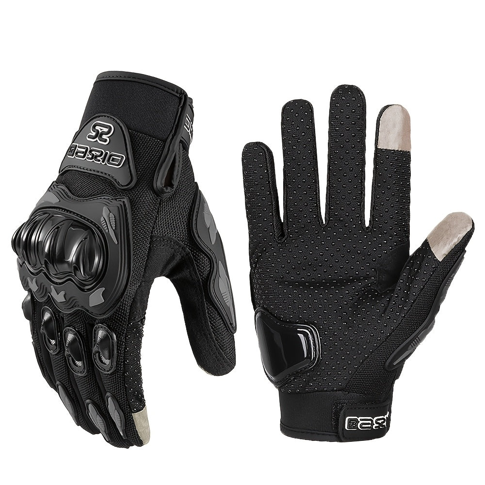 Guantes de motocicleta transpirables anti-caída para hombres y mujeres compatibles con pantalla táctil
