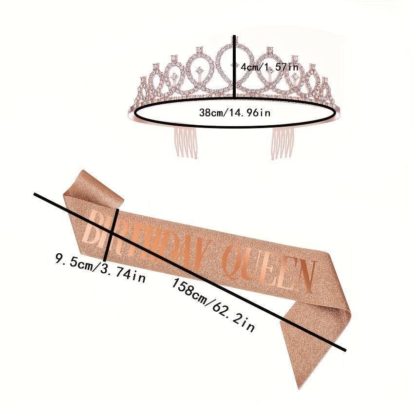 Bolalar tug'ilgan kunlari uchun taxt taxti va sochiq bilan bosh bandlar to'plami, yelka kamar va soch taqilishi etiketi