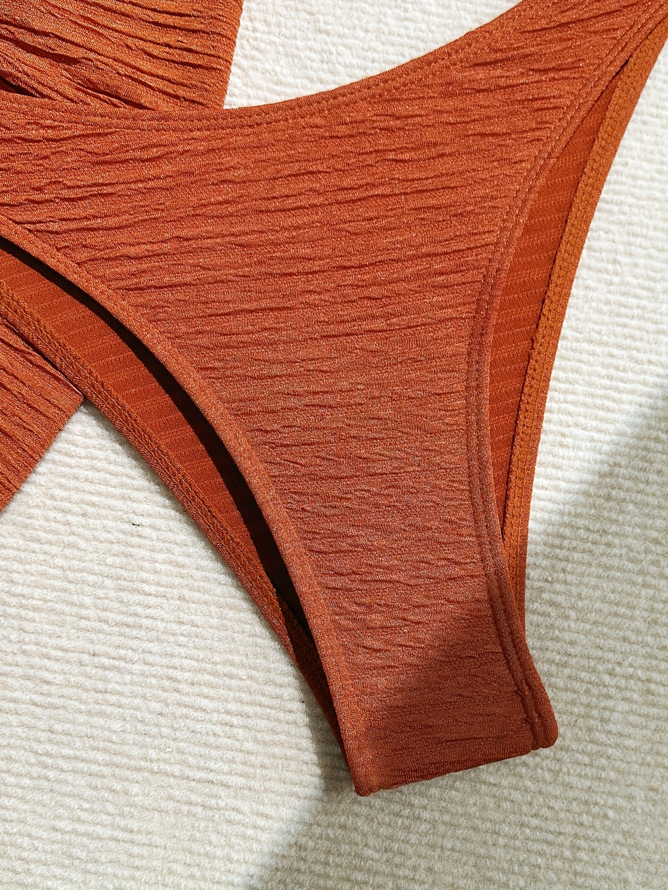 Women's Solid Color Bikini Set with Knit Fabric Medium Stretch for Summer Beachwear