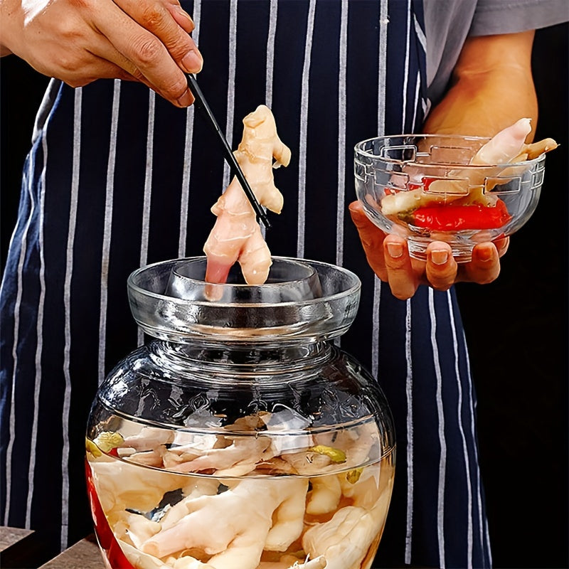 Glass Food Storage Jar for Fermenting Canning and Storing Food 1 Quart