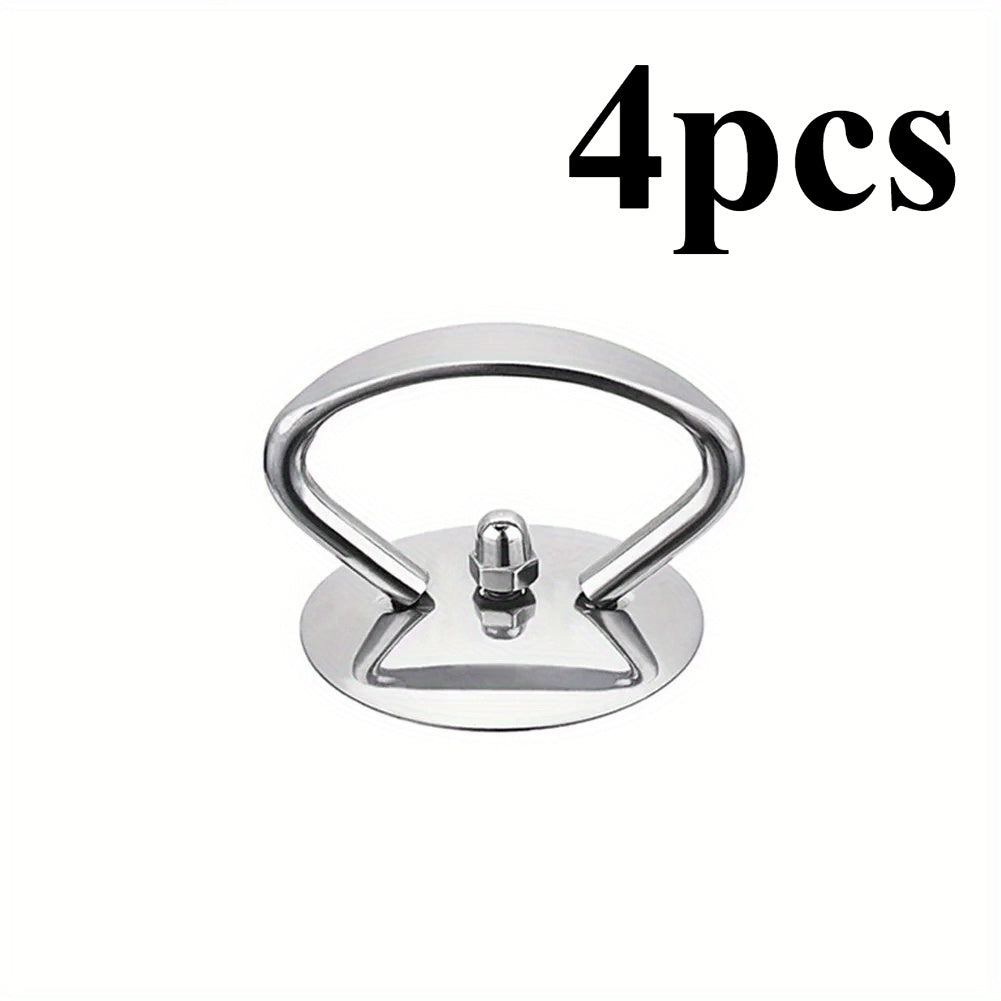 Juego de 4 agarraderas de tapa de acero inoxidable para olla, resistentes al calor, reemplazos para utensilios de cocina